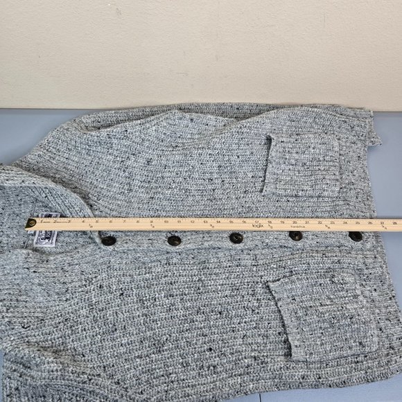 Schott Bros Cardigan Button Sweater Coat Mens Size Large Gray Button Wool Knit - Picture 4 of 7